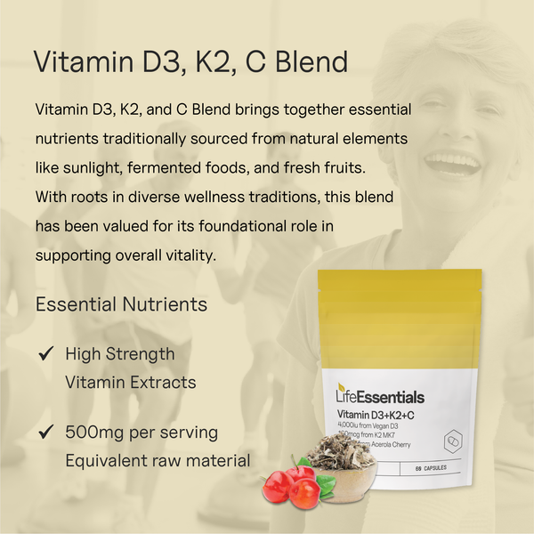 Vitamin D3, K2, C Blend