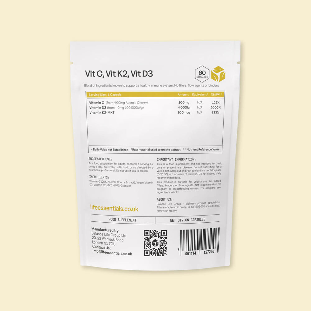 Vitamin D3, K2, C Blend